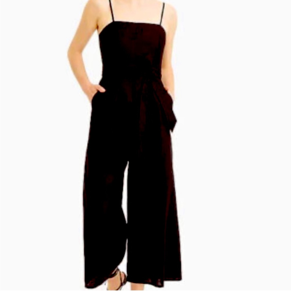 J.crew linen jumpsuit black